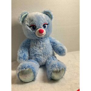 Build A‎ Bear Frozen Elsa Plush Bear Blue Stuffed Animal Shiny Fur 17" BABW